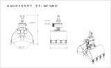 CUT YJD-01 Double Cylinder Hydraulic Metal Clamping Bucket for 1/14 Rc Tamiya Tractor Truck OP PART