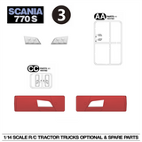 1/14 TAMIYA 770S Scania 56368 56371 Rc Tractor Transparent Plastic Lamp Housing