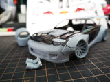 1/24 MadMike RX7 Rc Drift Car Wide Body Modification Kit with Water Sticker