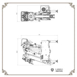 LESU Metal Hydraulic Truck Crane Set LS-A0002 for 1/14 Tamiya Rc Timber Transport Truck