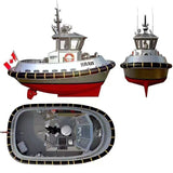 1/18 Mini Bratt Tugboat Rc Bootsbausatz 