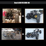 RCRUN LC80 Metall-Chassis-Rahmen-Kit für 1/10 RC Crawler 