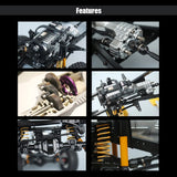 RCRUN LC80 Metal Chassis Frame Kit  for 1/10 RC Crawler