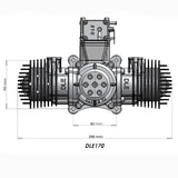 DLE170 Gasoline Engine 170CC Model  for Rc Gas Airplane