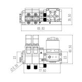 8mpa 8CH Middle oil return Hydraulic Pump Valve Integrated Kit for Rc Hydraulic Excavator