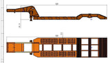 Metal  Trailer for 1/14 TAMIYA Transporter Flatbed Loader