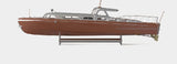 Retro Classic 1/18 Thunderbird Yacht Boat Model Kit  Manual Assembly