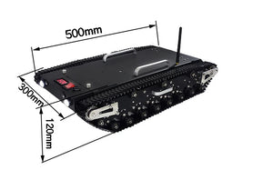 30kg Granda Ŝarĝo Nova WT-500S RC Tanko Neoksidebla Ŝtalo Spurita Ĉasio por Roboto