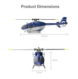 C187  EC135 4CH 6-Axis Gyro Single-Propeller Without Ailerons RC Helicopter  RTF