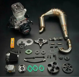 SCZ 70CC Gasoline ENGINE  Powerful + Pipe + WJ71 for 1/5 HPI KM Rovan Baja 5b 5T 5SC Rc Gasoline Car