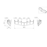 Sonnenblende aus Edelstahl für 1/14 Tamiya RC Dump Truck King Hauler 56344 56301 