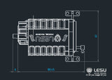 LESU Third Gear Metal Gearbox F-5021 for 1/14 TAMIYA RC Scania Volvo Tractor Truck