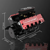 TOYAN Gasoline Engine Model FS-V800 28CC 8 Cylinder 4 Stroke KIT for 1:10 1:8 RC Boat