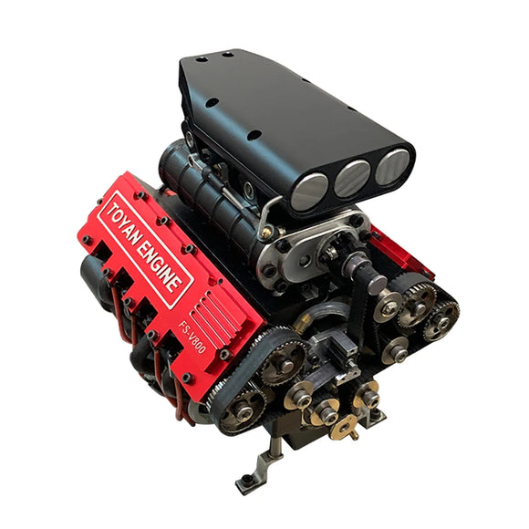 TOYAN Benzinmotor Modell FS-V800 28CC 8 Zylinder 4 Takt KIT für 1:10 1:8 RC Boot 