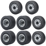 8x8 Wheel Tires Complete Set for 1/14 Tamiya RC Tractor Trailer Engineering