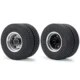 12mm Hex Adapter Metal Rear Wheel Hubs with Rubber Tires Kit for 1/14 Tamiya Rc Tractor Truck Trailer