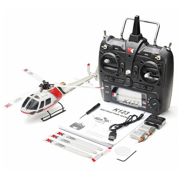 WLtoys XK K123 RC AS350 Helicopter RTF 2 Battery