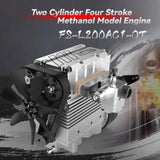 TOYAN FS-L200AC Motor, luftgekühlter 4-Takt-Motor, 7 cm³, 2-Zylinder-Nitro-Verbrennungsmotor-KIT
