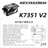 KEY FULCRUM Brushless Digital Servo K3365 K3861 K5352 K7351 K7361 K7363 K7365 K7863 for RC On-road Off Car