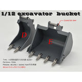 1/12 Rc Hydraulic Excavator Full Metal Rock Bucket Universal