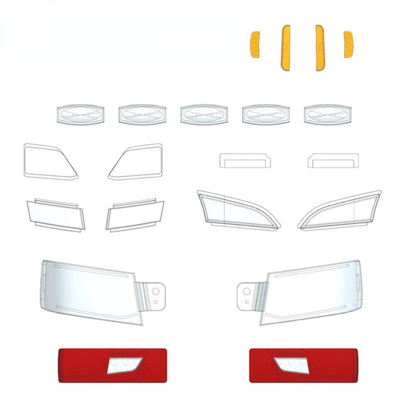 1/14 TAMIYA 770S Scania 56368 56371 Rc Tractor Transparent Plastic Lamp Housing