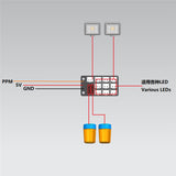 PH2.0 Light Set Expansion Module 1/14 Remote Control Tamiya Truck Tractor