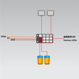 PH2.0 Lichtset-Erweiterungsmodul 1/14 Fernbedienung Tamiya LKW-Traktor