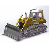 1/87 Ho 734 Bulldozer Construction Machinery Static Modified RC Kit