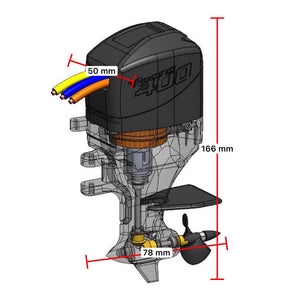 1/8 MERCURY Racing Outboard Drive System with Aluminum Blades for Rc Jet Boat