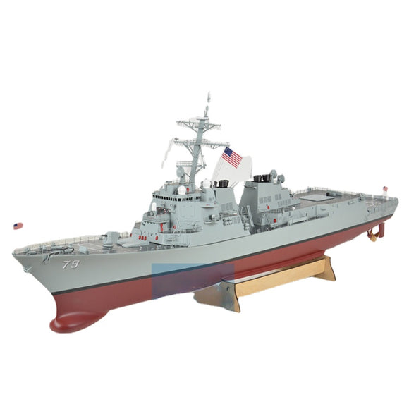 1:144 Lenkwaffenzerstörer der Navy Burke-Klasse, ferngesteuertes Boot, fertiges nautisches DIY-Modell