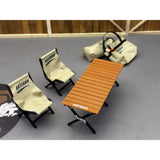 3D Printed 1/10 Miniature Plastic Model Outdoor Camping Table and Chairs Set for Rc Car