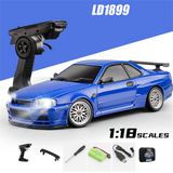 LDRC GTR R34 1/18 2.4G RWD RC Drift  Car with Gyro  RTR