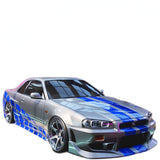 1/10 Remote Control Drift Car FAST FURGTR R34 Paint Transfer Sticker