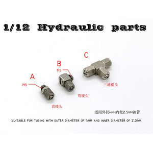 4X2.5mm Micro Coupling for 1/12 1/14 RC Hydraulic Excavator DIY Model