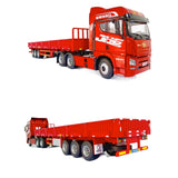 1:24 JH6 3-axis Alloy Tractor Trailer Alloy Model