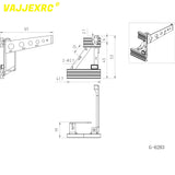 Metall-Leitschienenpedal mit Licht für 1/14 Tamiya RC Truck Trailer Kipper Volvo FH16 750