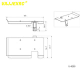 Metal Guardrail Pedal with Light for 1/14 Tamiya RC Truck Trailer Tipper Volvo FH16 750