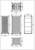 20ft Metal Container Model for Tamiya 1/14 Remote Control Tractor Trailer