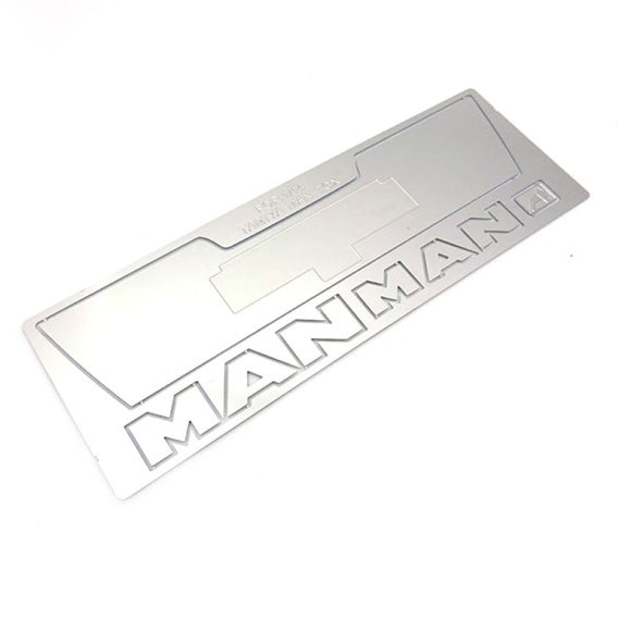 Stainless Steel Air Intake Hood Trim LOGO 1/14 Tamiya MAN TGX RC Truck Tractor