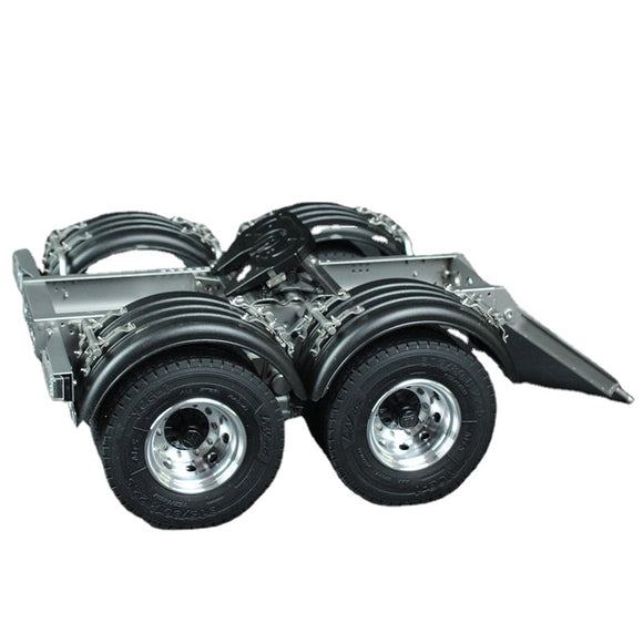 Doppelachsiger Metallanhänger für 1/14 Tamiya Rc Traktor Scania R620