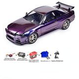 1/8 Capo Skyline GTR R34 Fernbedienung Flat Running Drift Car Kit RTR 