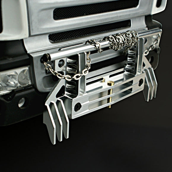 Frontstoßstange aus Aluminiumlegierung für 1/14 RC LKW-Traktor Scania 620 470