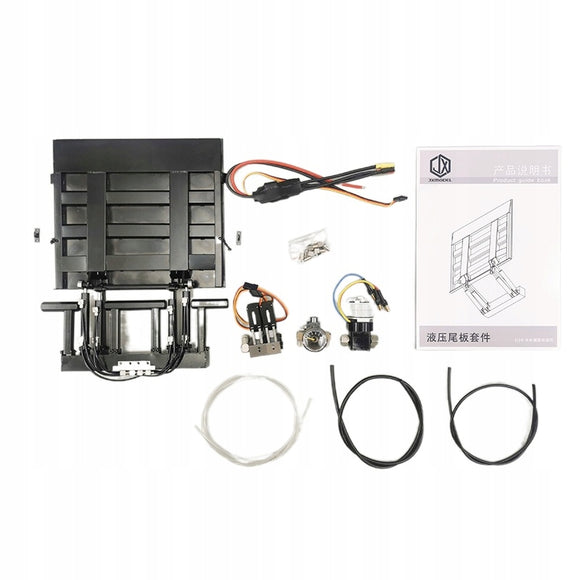 Metal Hydraulic Tailgate Kit  for 1/14 Tamiya RC Truck Trailer Tipper Scania R620