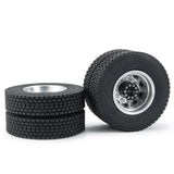 Metal Wheel Tires Complete Set  for 1/14 Tamiya 6X4 Rc Tractor Truck