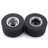 Metal Wheel Tires Complete Set  for 1/14 Tamiya 6X4 Rc Tractor Truck
