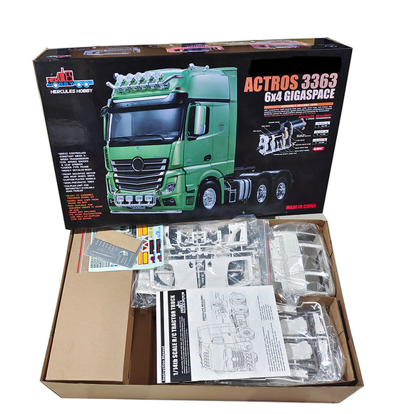 HERCULES HOBBY 1/14 3 Axial Remote Control Tractor Actros 3363 6X4 KIT