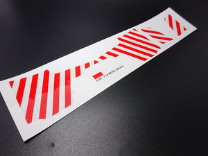 1/14 Tamiya Mercedes AROCS 3363 3348 Front Bumper Red and White Warning Strip Sticker