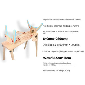 RC Fixed-wing Aircraft Model Wooden Engine Test Bench