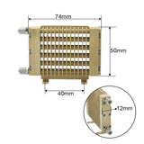 6CH Latuna Hidraŭlika Oleo Radiatoro Por 1/14 RC Kamiono Tamiya Hidraŭlika Elkavatoro Ŝargilo