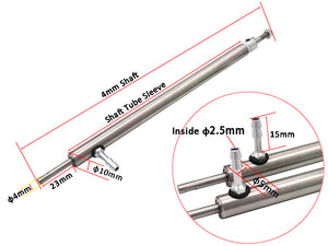 4mm Waterproof Stainless Steel Drive Shaft with Nozzle for RC Fishing Bait Boat Remote Control Boat